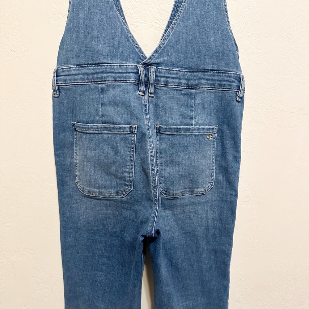 American Eagle Denim Flare Overalls 10 - Picture 8 of 12